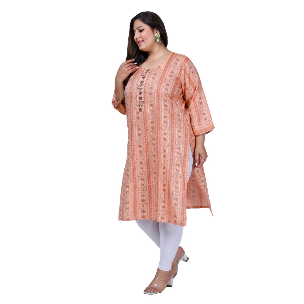 Beautiful Office wear Golden Foil Capsule Straight Kurti