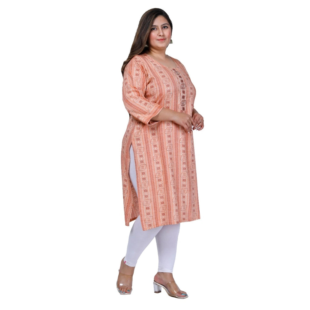 Beautiful Office wear Golden Foil Capsule Straight Kurti