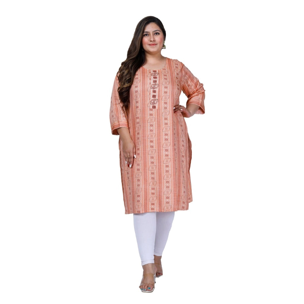 Beautiful Office wear Golden Foil Capsule Straight Kurti