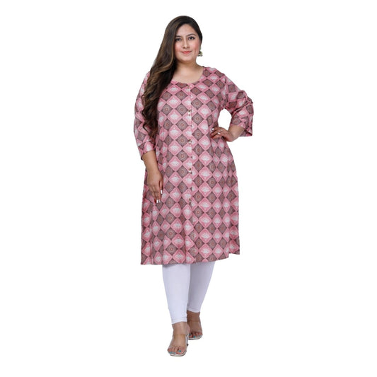 Beautiful Office wear Golden Foil Capsule A Line Kurti