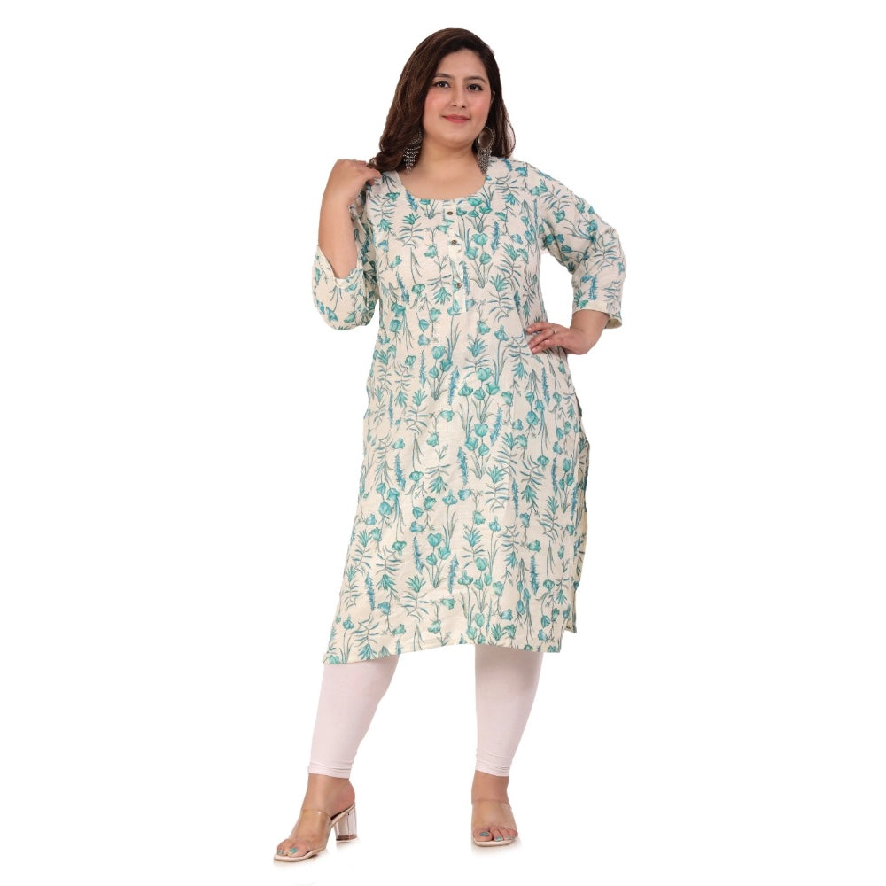 Beautiful Office wear Floral Printed Capsule Straight Kurti