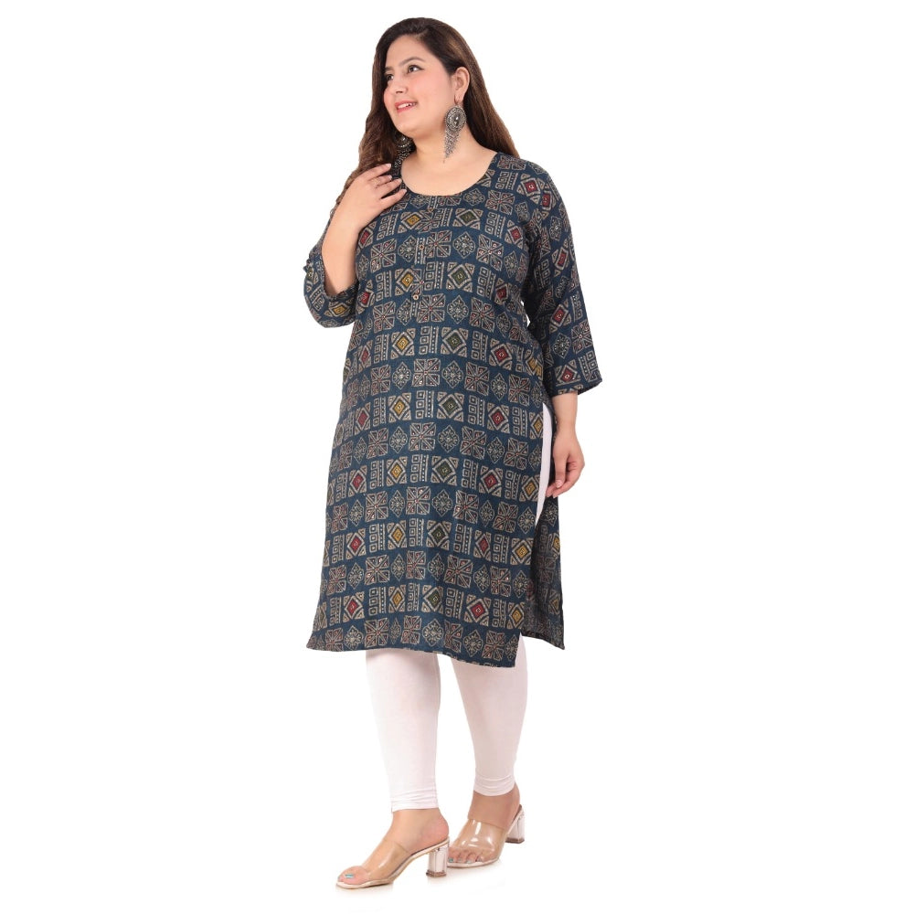 Beautiful Office wear Designer Printed Capsule Straight Kurti