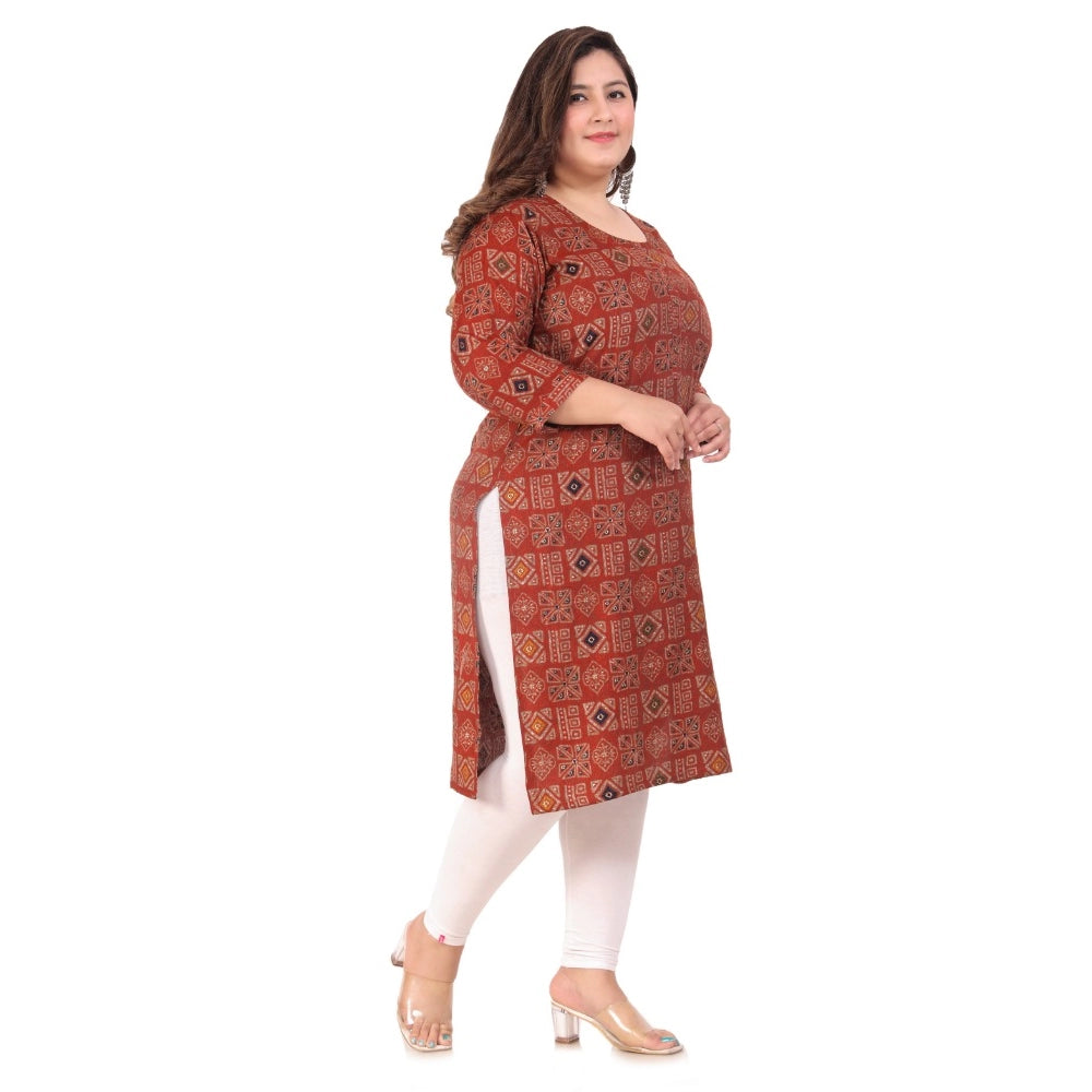 Beautiful Office wear Designer Printed Capsule Straight Kurti