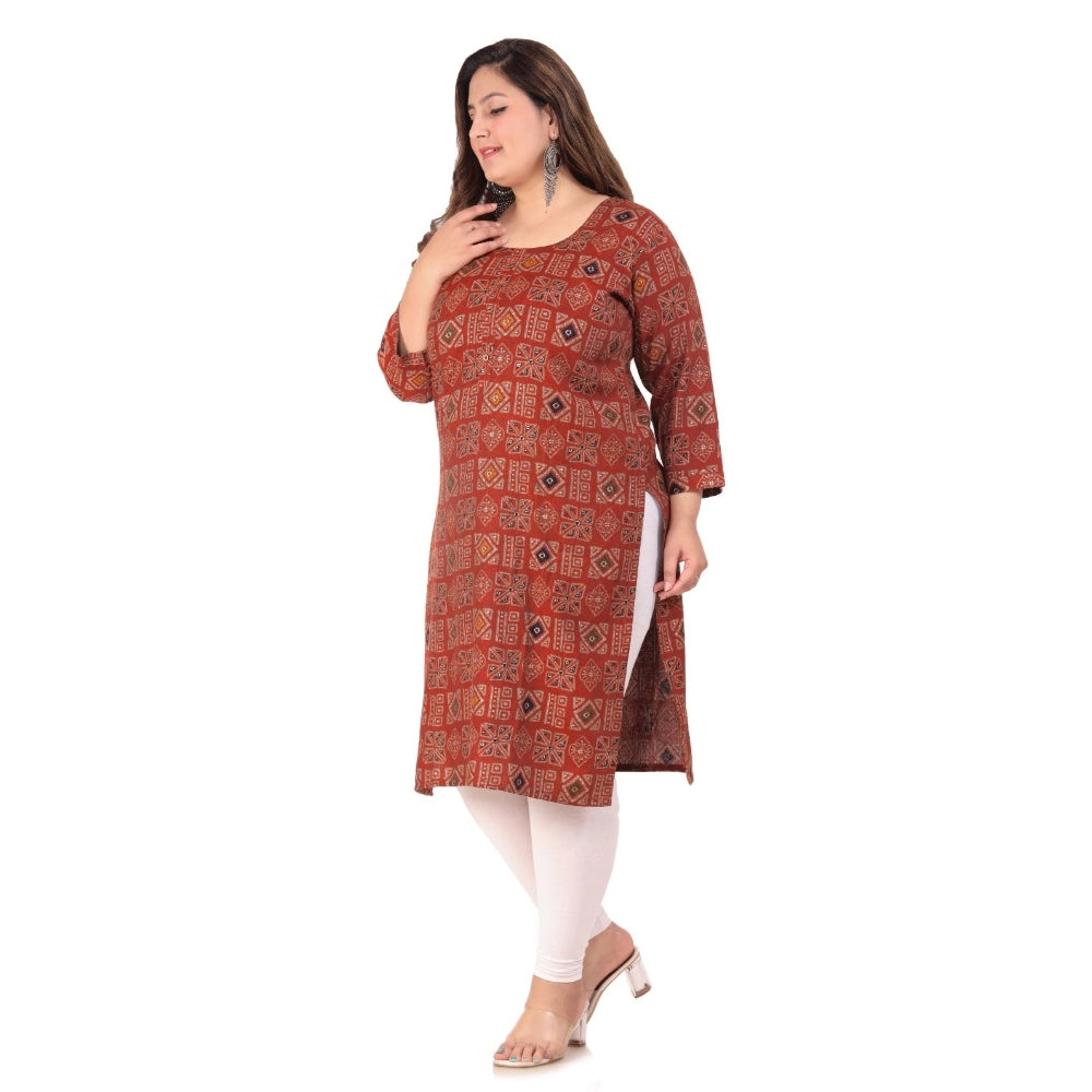 Beautiful Office wear Designer Printed Capsule Straight Kurti