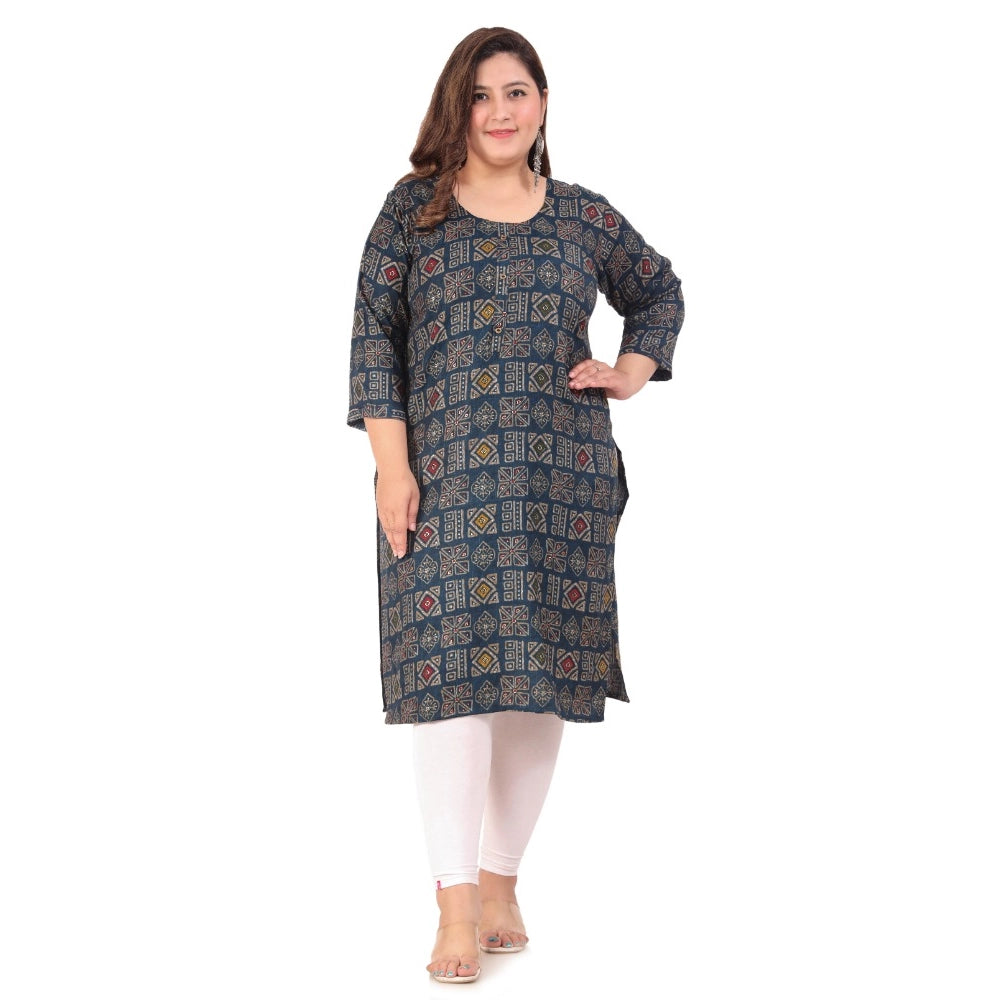 Beautiful Office wear Designer Printed Capsule Straight Kurti