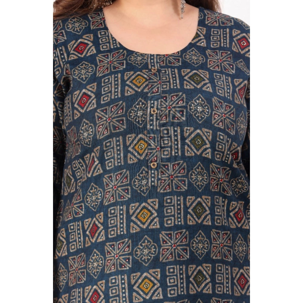 Beautiful Office wear Designer Printed Capsule Straight Kurti