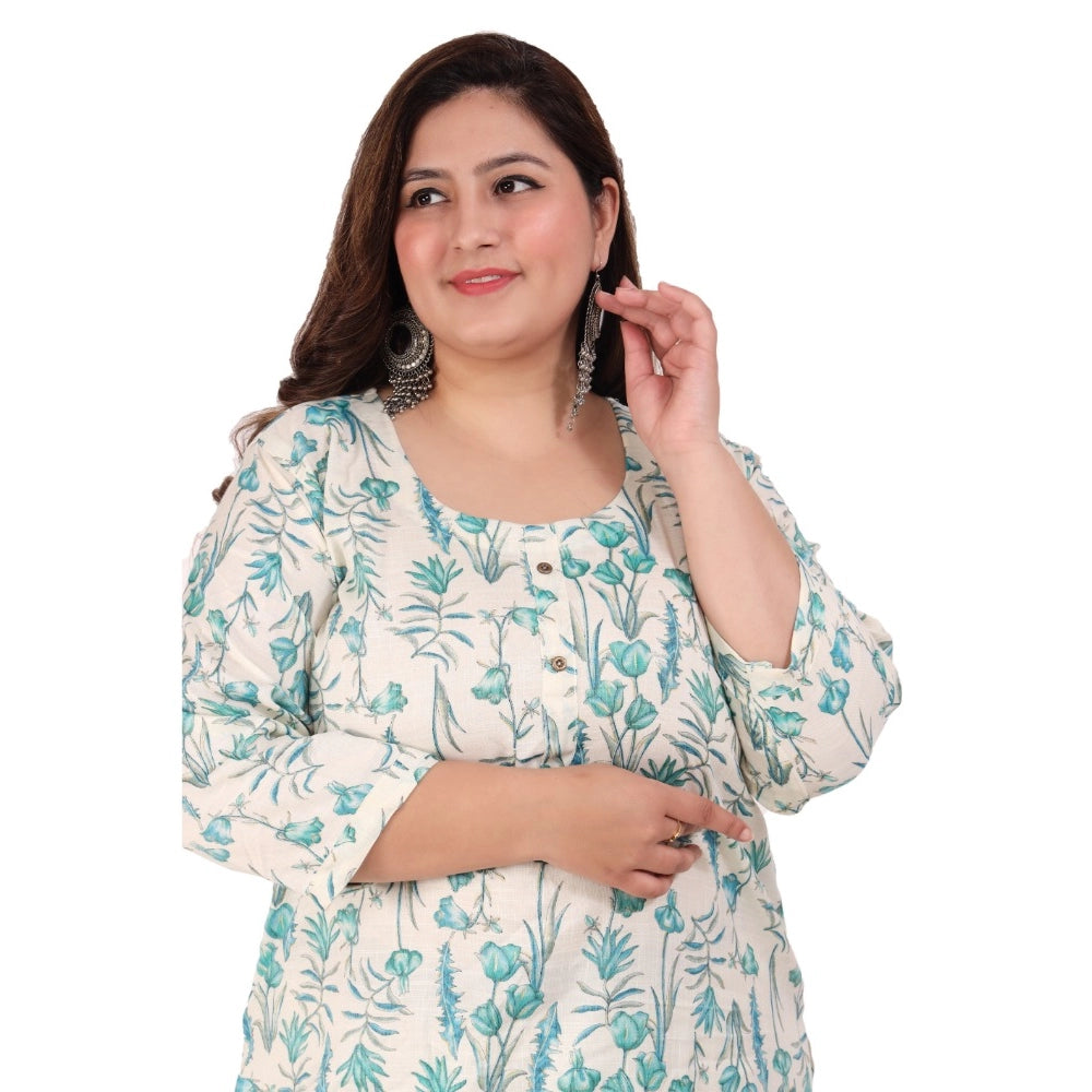 Beautiful Office wear Floral Printed Capsule Straight Kurti