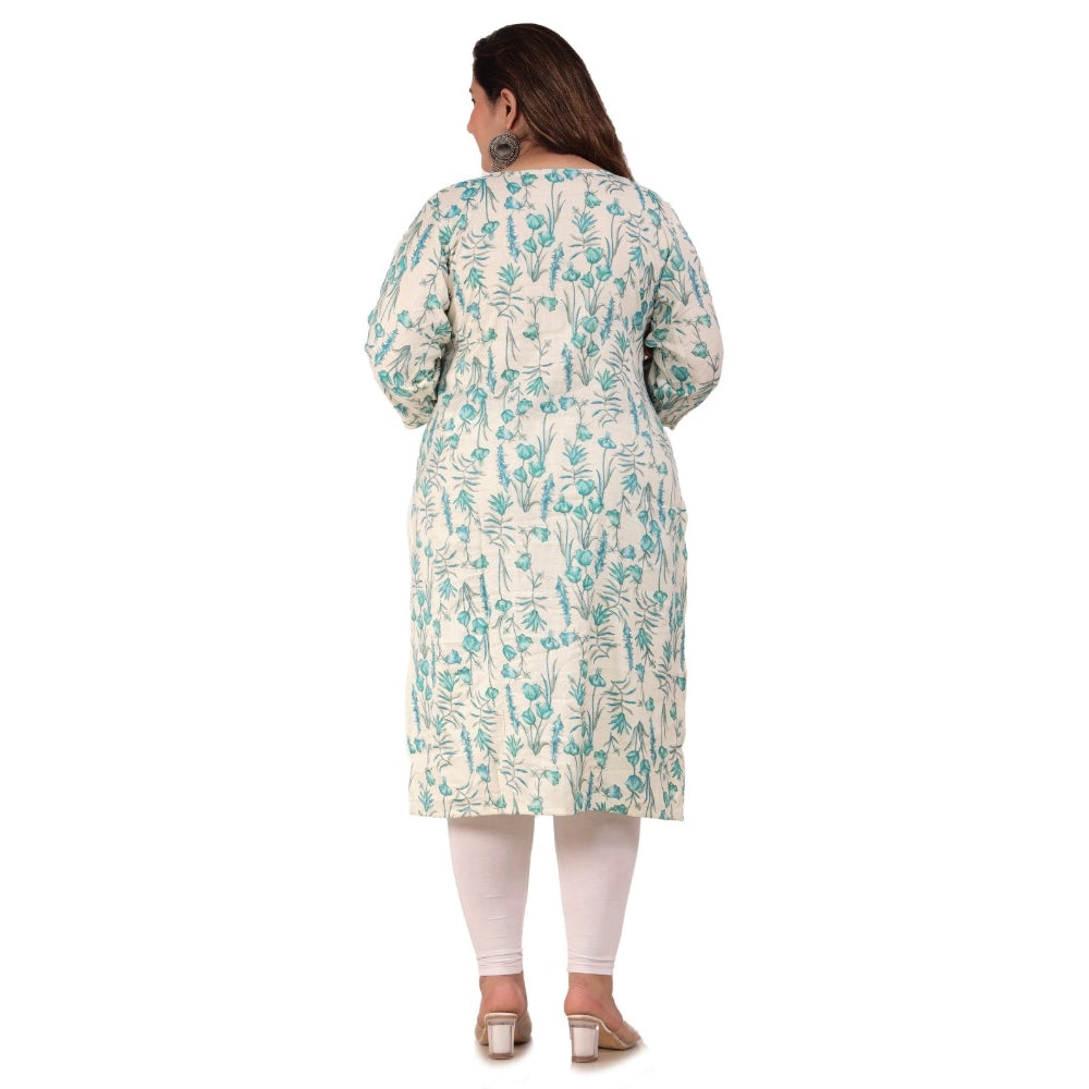 Beautiful Office wear Floral Printed Capsule Straight Kurti