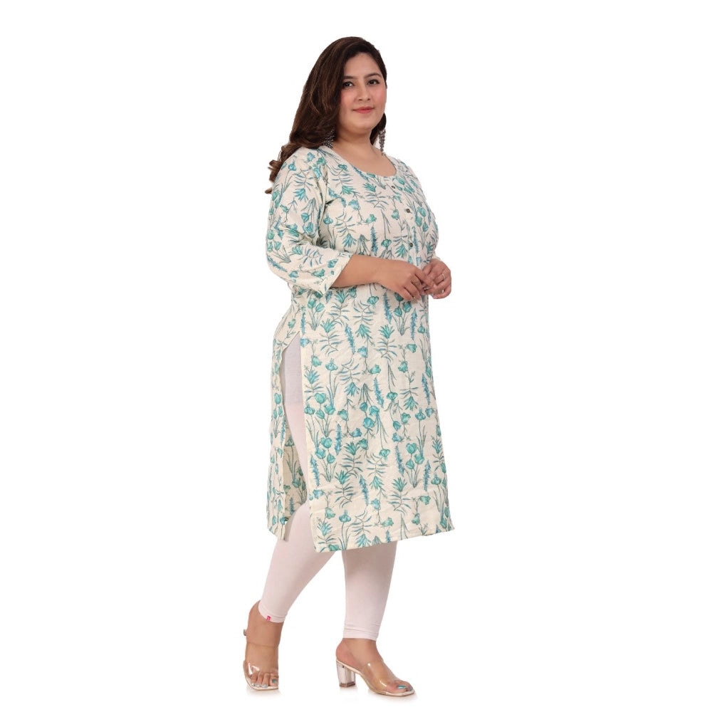 Beautiful Office wear Floral Printed Capsule Straight Kurti