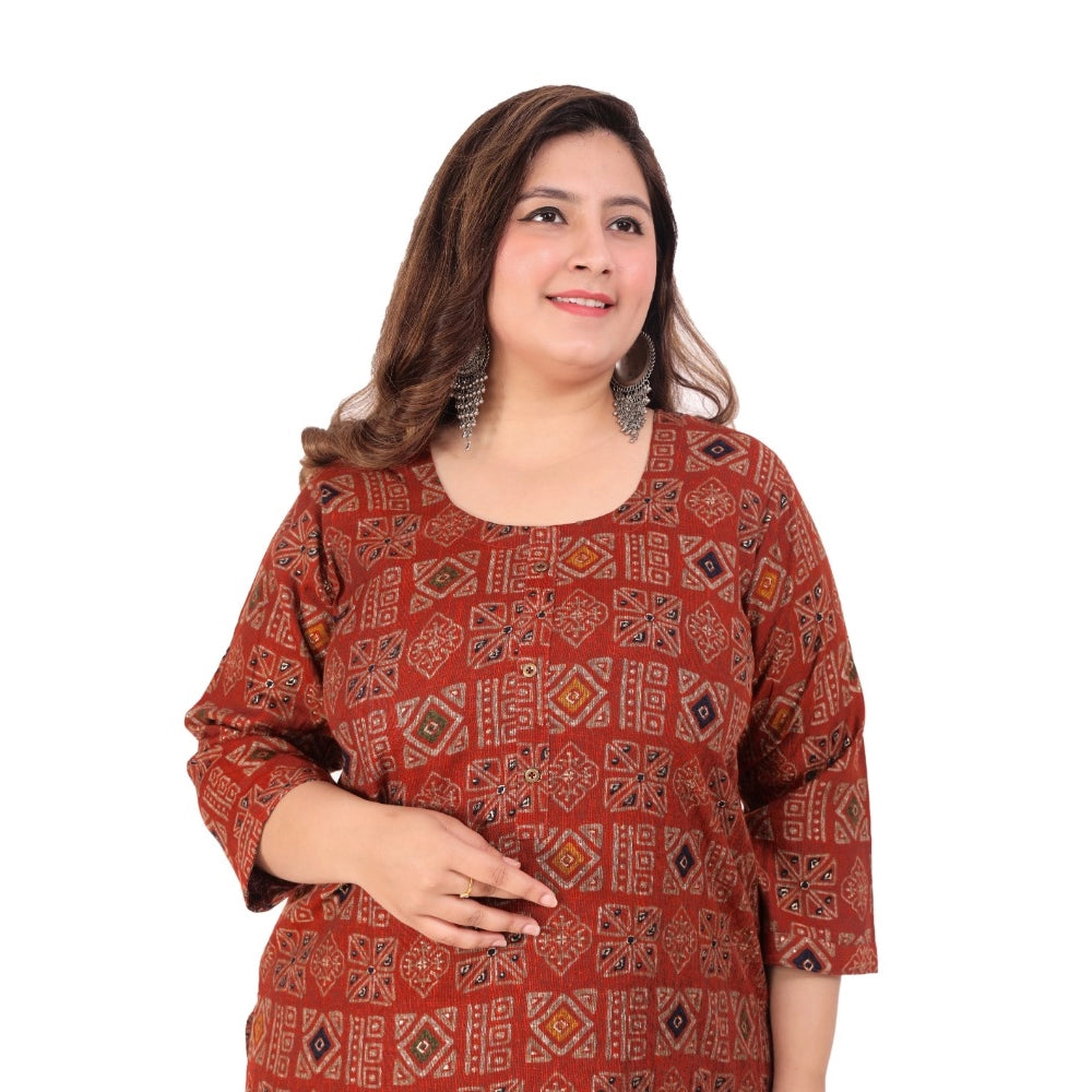 Beautiful Office wear Designer Printed Capsule Straight Kurti