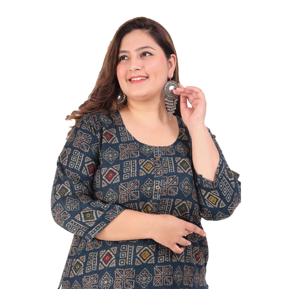 Beautiful Office wear Designer Printed Capsule Straight Kurti