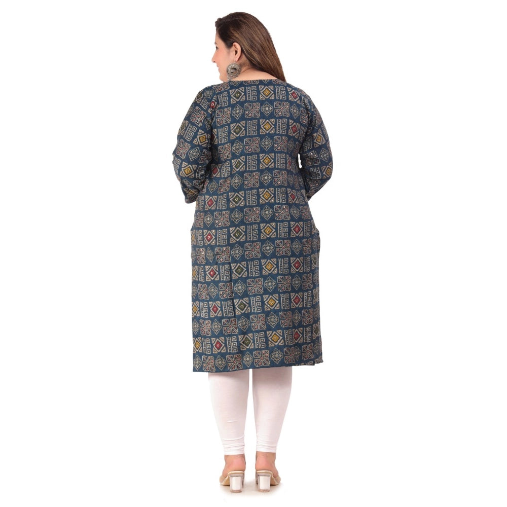 Beautiful Office wear Designer Printed Capsule Straight Kurti