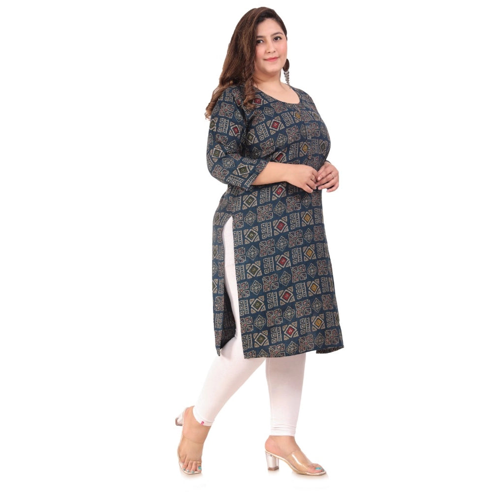 Beautiful Office wear Designer Printed Capsule Straight Kurti