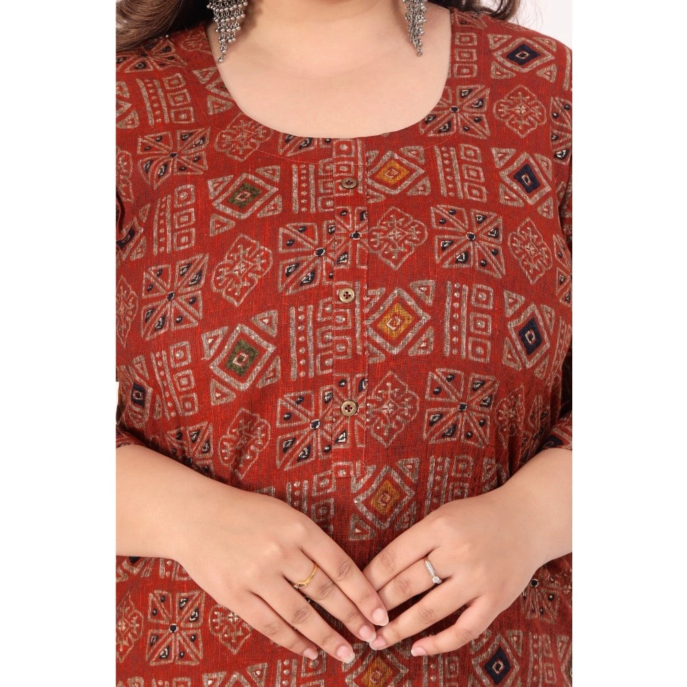 Beautiful Office wear Designer Printed Capsule Straight Kurti