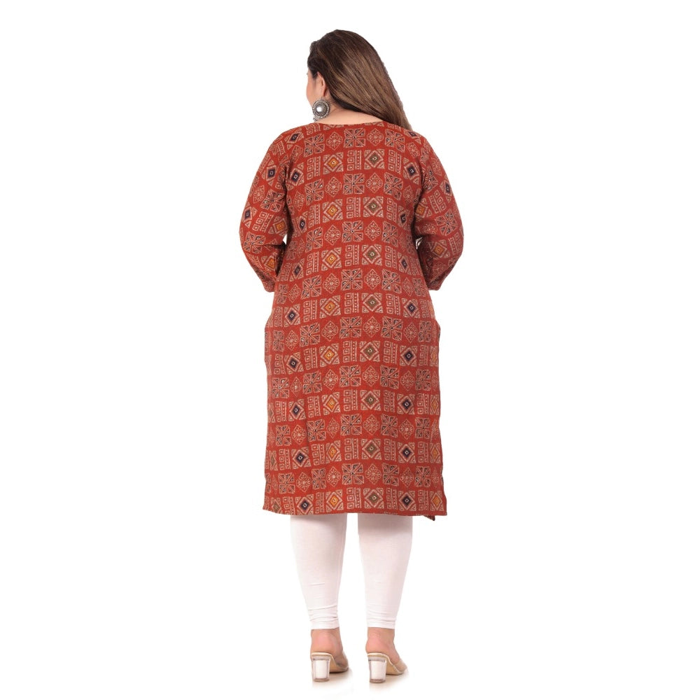 Beautiful Office wear Designer Printed Capsule Straight Kurti