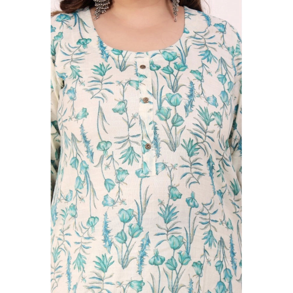 Beautiful Office wear Floral Printed Capsule Straight Kurti