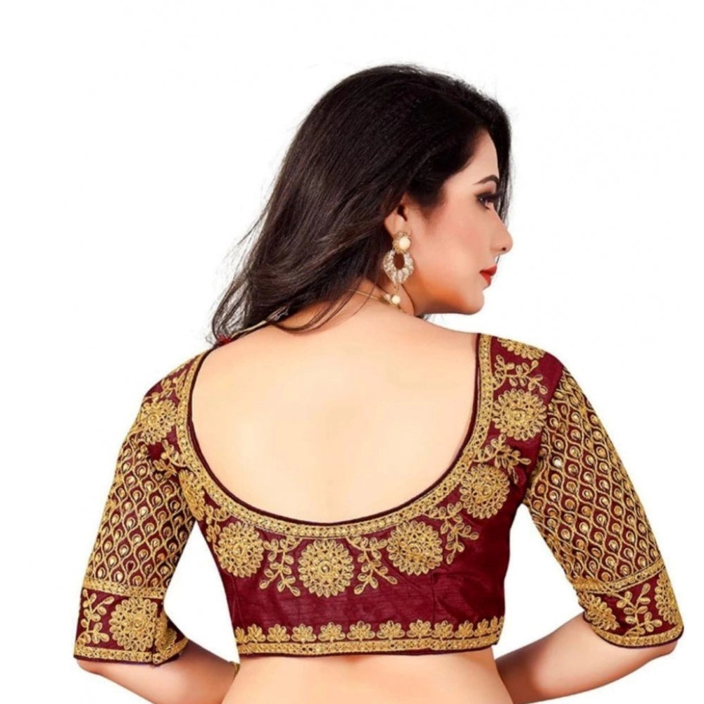 Stunning Half Sleeve Ultra satin Readymade Blouse