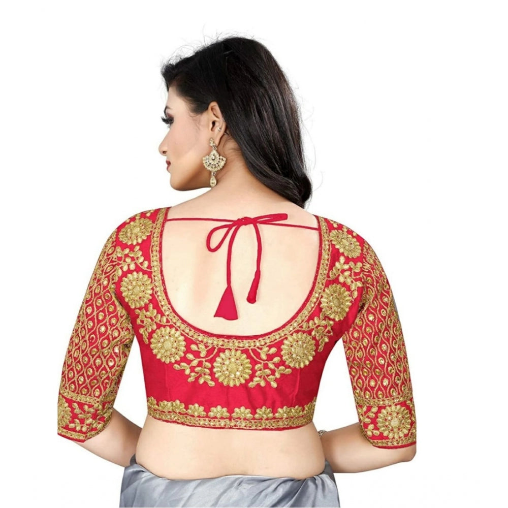 Stunning Half Sleeve Ultra satin Readymade Blouse