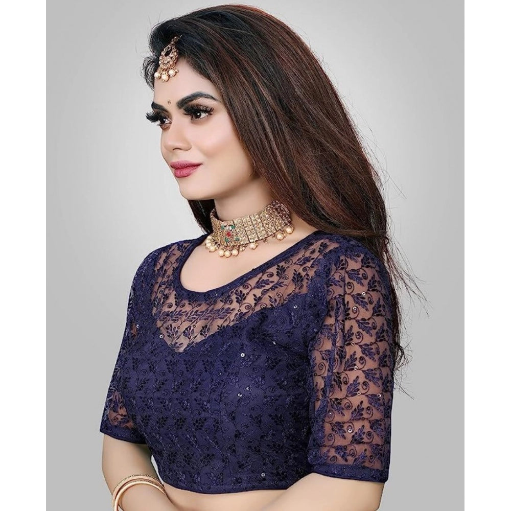 Stunning Half Sleeve Net Readymade Blouse