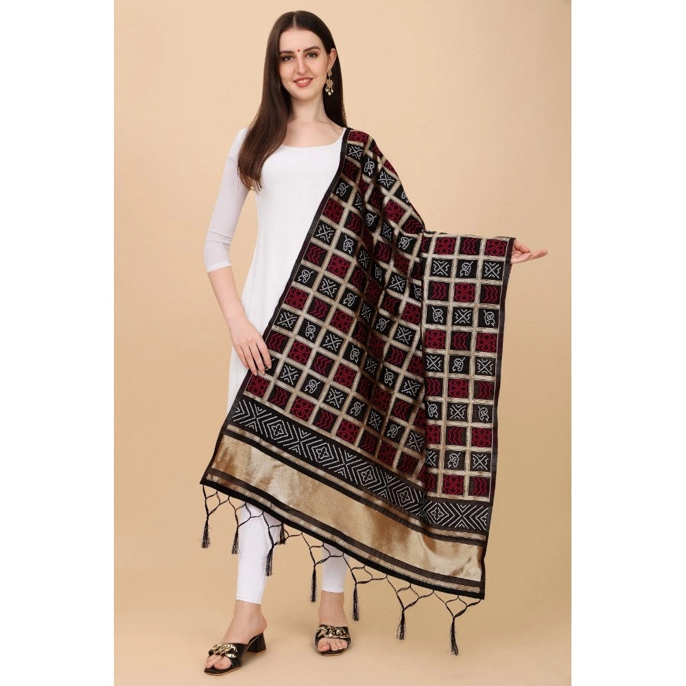 Pretty Women's Silk Pure weaving Work Duppatta