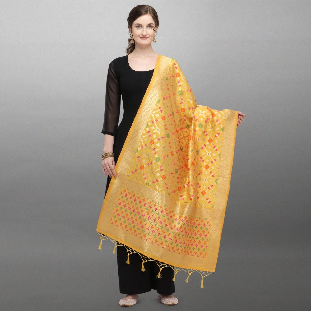 Stylish Women's Silk Pure Zari weaving Duppatta