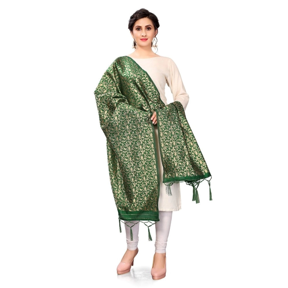 Pretty Women's Silk Pure weaving Work Duppatta