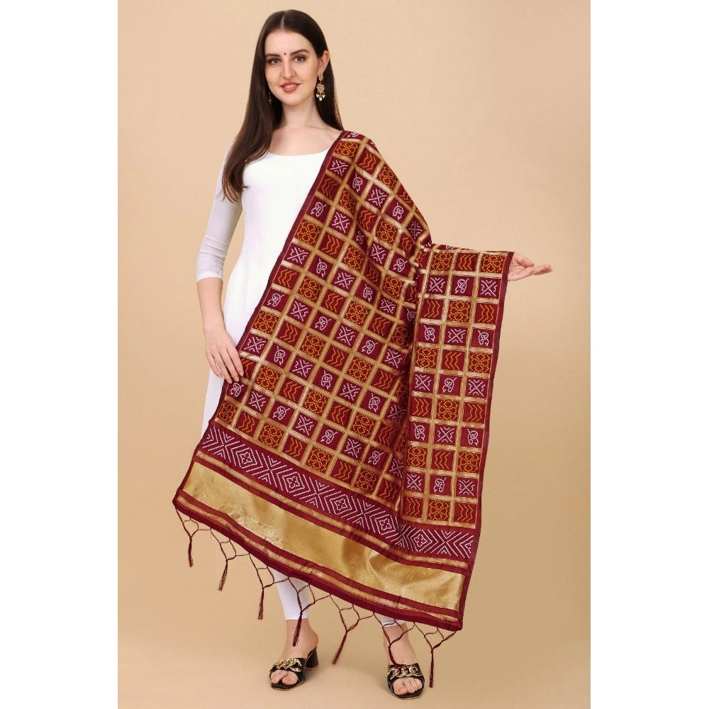 Pretty Women's Silk Pure weaving Work Duppatta