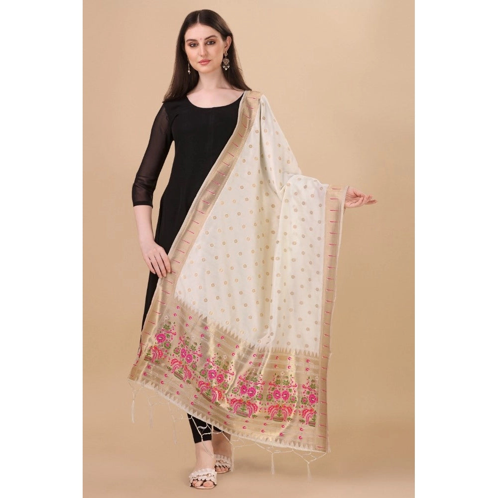 Sensational Women's Silk Pure Zari weaving Duppatta