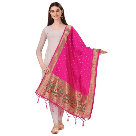 Sensational Women's Silk Pure Zari weaving Duppatta