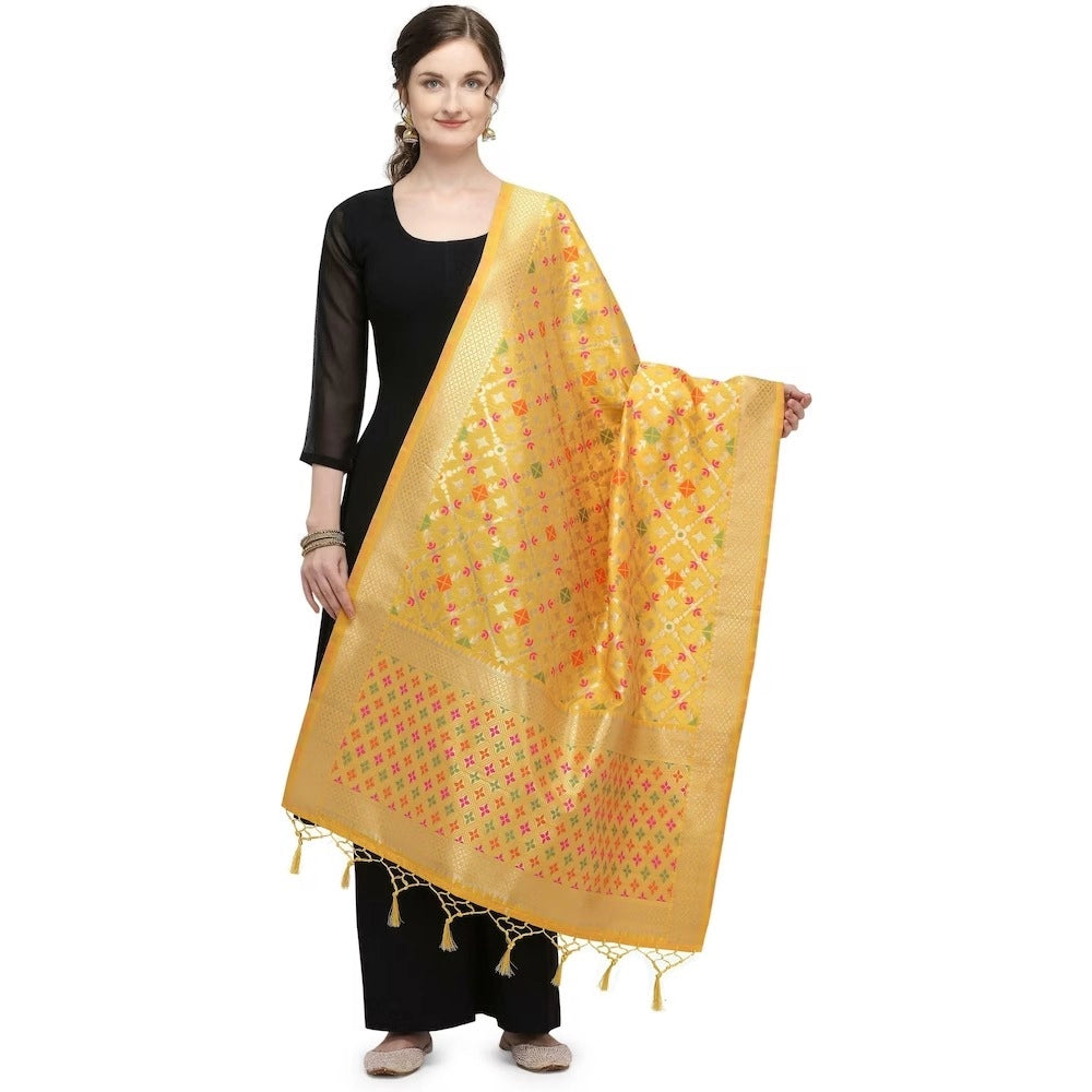 Stylish Women's Silk Pure Zari weaving Duppatta