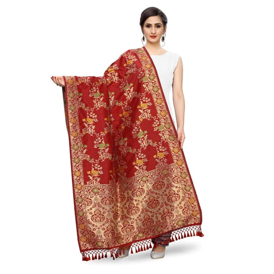 Stylish Women's Silk Pure Zari weaving Duppatta