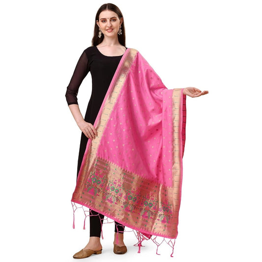 Stylish Women's Silk Pure Zari weaving Duppatta