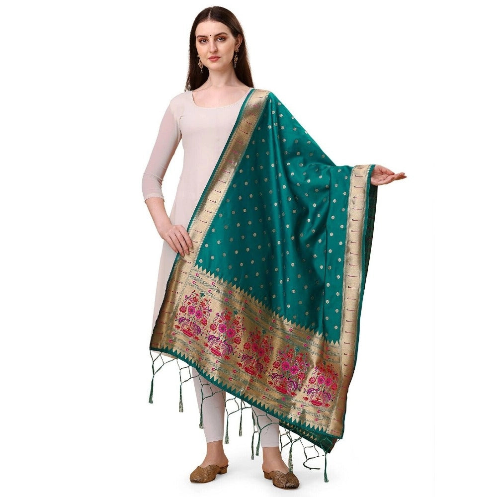 Sensational Women's Silk Pure Zari weaving Duppatta