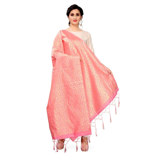 Pretty Women's Silk Pure weaving Work Duppatta