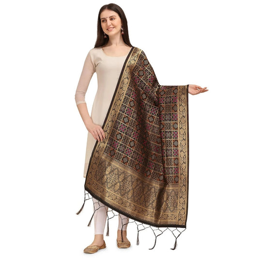 Pretty Women's Silk Pure weaving Work Duppatta