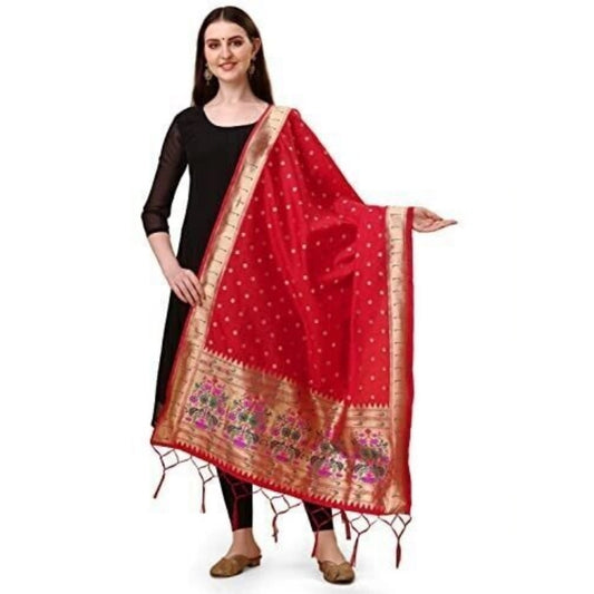 Sensational Women's Silk Pure Zari weaving Duppatta