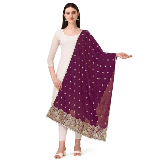 Sensational Women's Silk Pure Zari weaving Duppatta