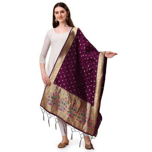 Sensational Women's Silk Pure Zari weaving Duppatta