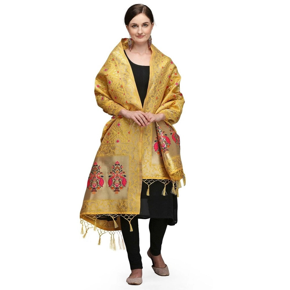 Stylish Women's Silk Pure Zari weaving Duppatta