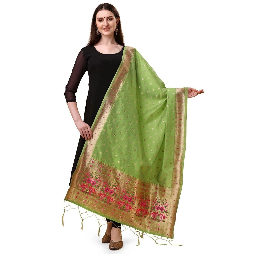 Stylish Women's Silk Pure Zari weaving Duppatta