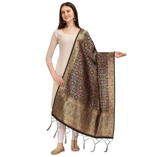 Pretty Women's Silk Pure weaving Work Duppatta