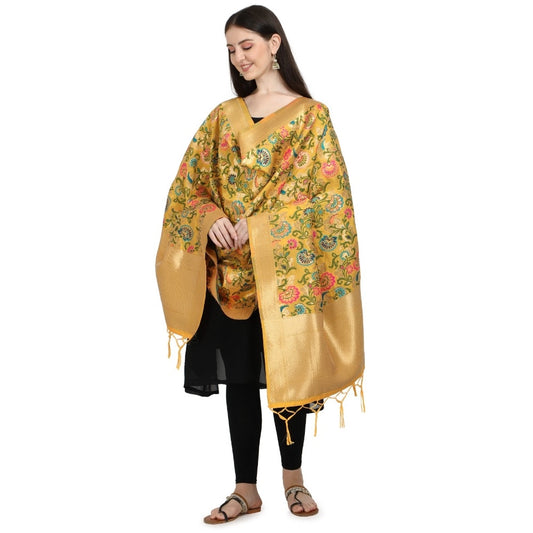 Sensational Women's Silk Pure Zari weaving Duppatta