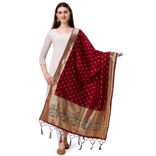 Stylish Women's Silk Pure Zari weaving Duppatta