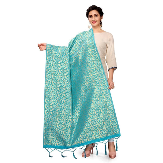 Pretty Women's Silk Pure weaving Work Duppatta