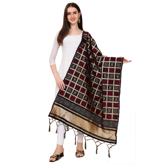 Pretty Women's Silk Pure weaving Work Duppatta