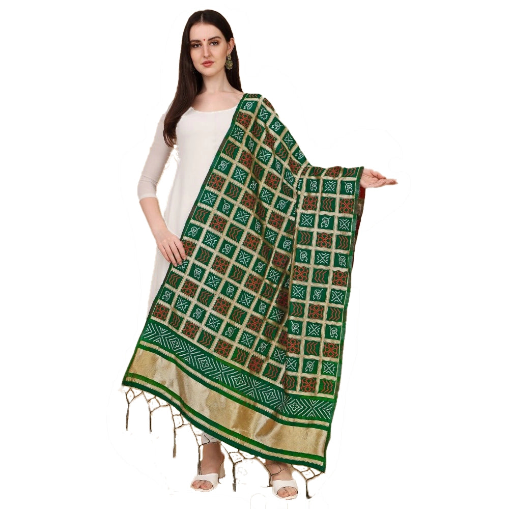 Pretty Women's Silk Pure weaving Work Duppatta