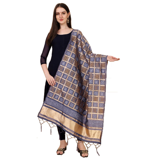 Pretty Women's Silk Pure weaving Work Duppatta