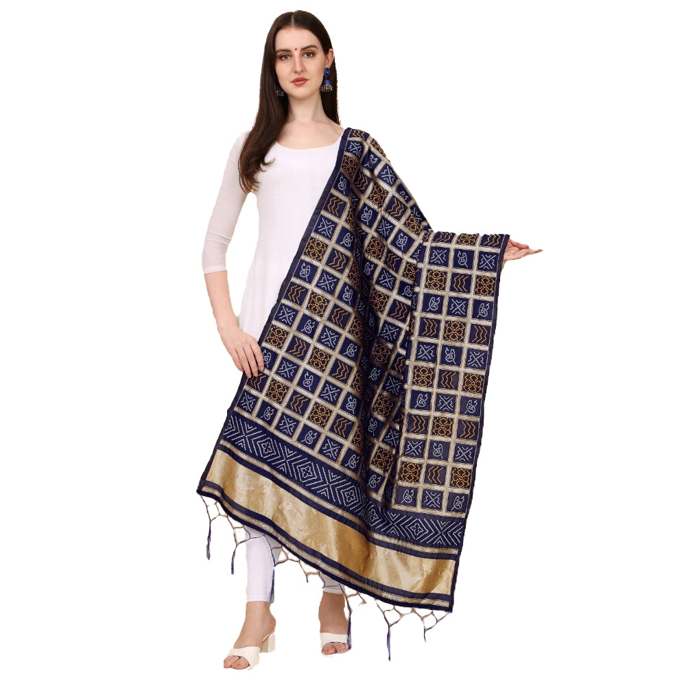 Pretty Women's Silk Pure weaving Work Duppatta