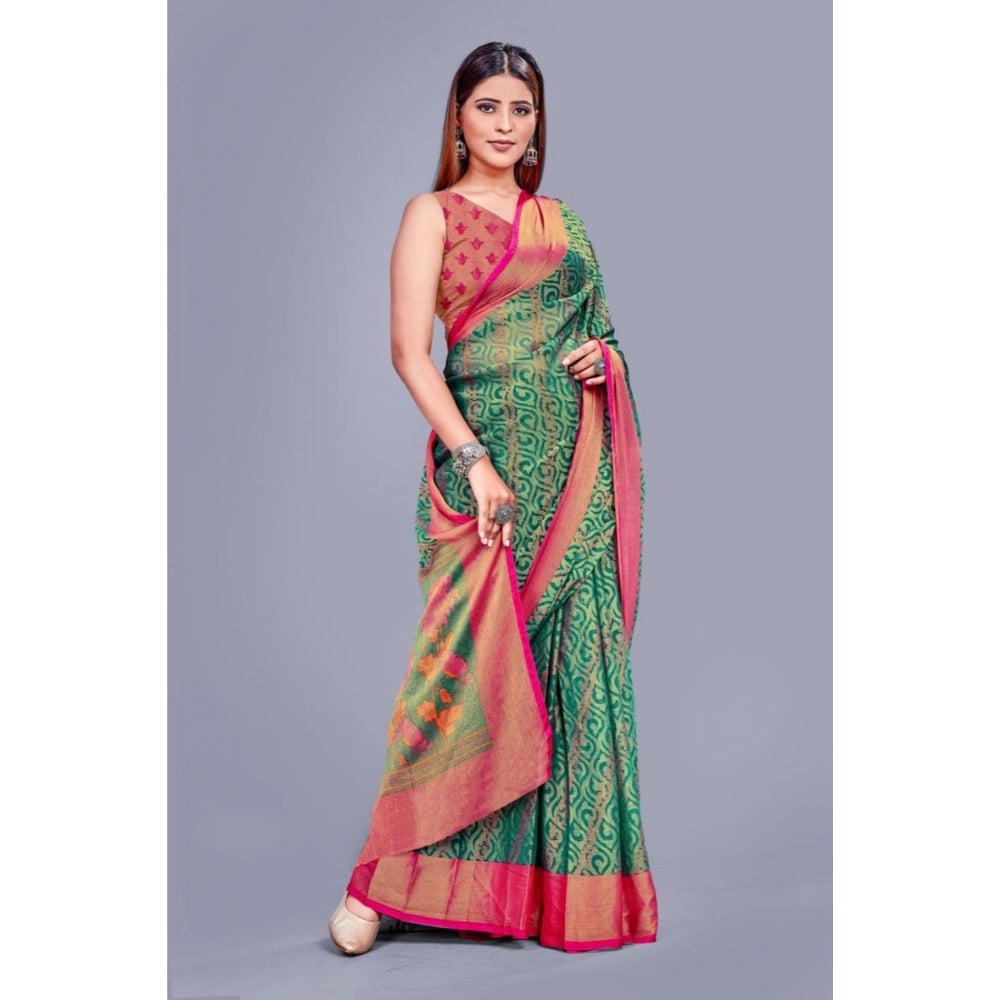 Awesome Viscose Rayon Printed Saree With Blouse piece