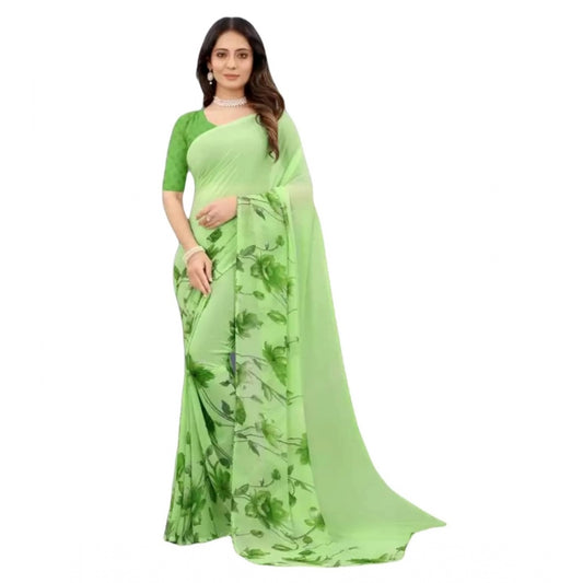 Superior Georgette Printed Saree With Blouse piece